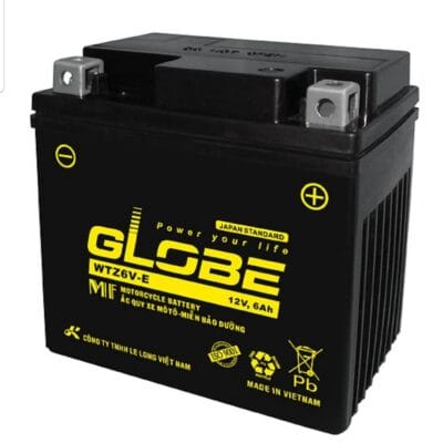 Bình Ắc Quy Xe Máy GLOBE 12V 6Ah WTZ6V