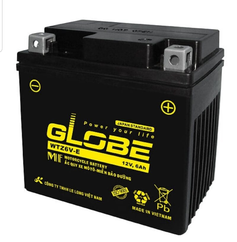 Bình Ắc Quy Xe Máy GLOBE 12V 6Ah WTZ6V